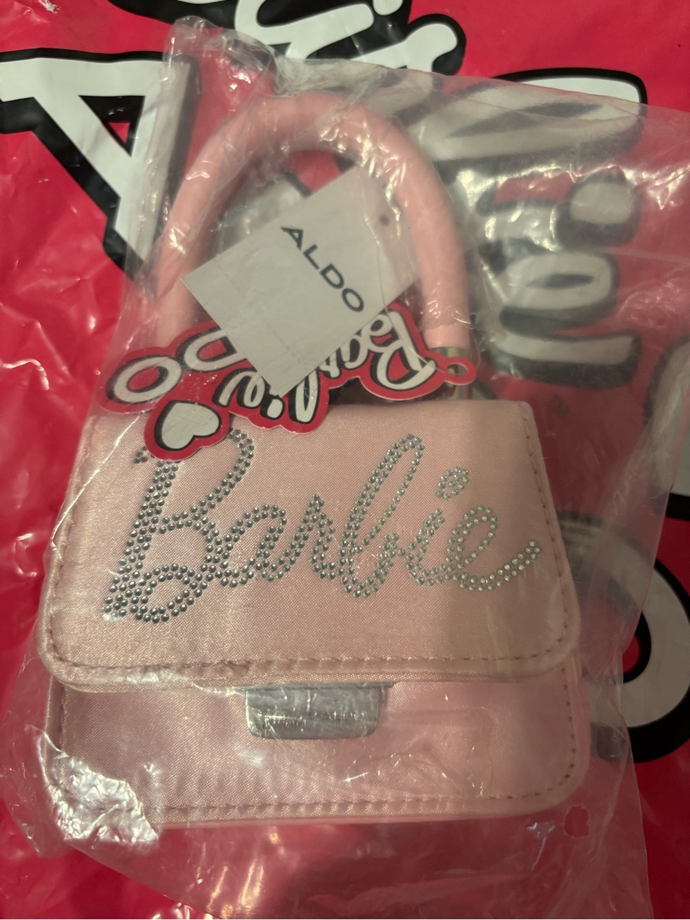 NWT Barbie x ALDO micro pink crossbody bag
